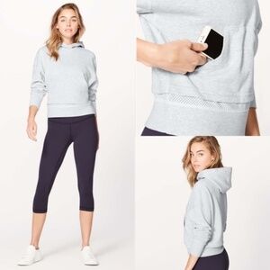 Lululemon Warm Down Hoodie Heathered Vapor‎